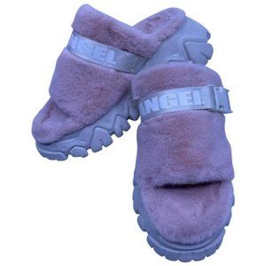 Angel Chen Pink Faux Fur Mulesslides Size Eu